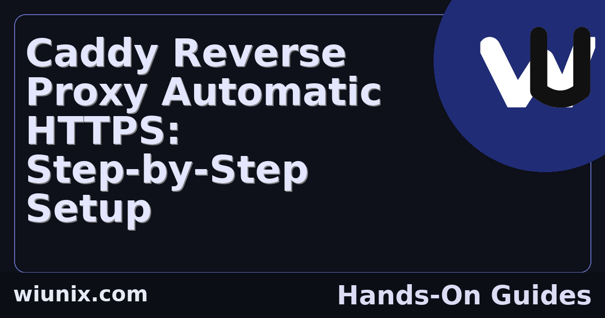 Read more about the article Caddy Reverse Proxy Automatic HTTPS: Step-by-Step Setup