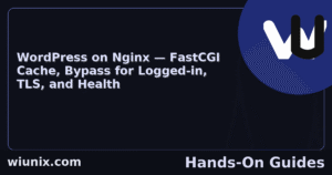 Read more about the article WordPress Nginx FastCGI Cache: 7-Step Guide to PHP-FPM Setup, Bypass & TLS