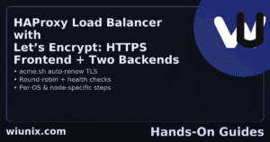 Read more about the article HAProxy Load Balancer with Let’s Encrypt: HTTPS Frontend + Two Backends
