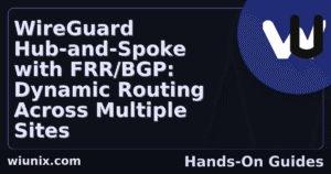 Read more about the article WireGuard Hub and Spoke BGP FRR: Dynamic Routing Across Multiple Sites